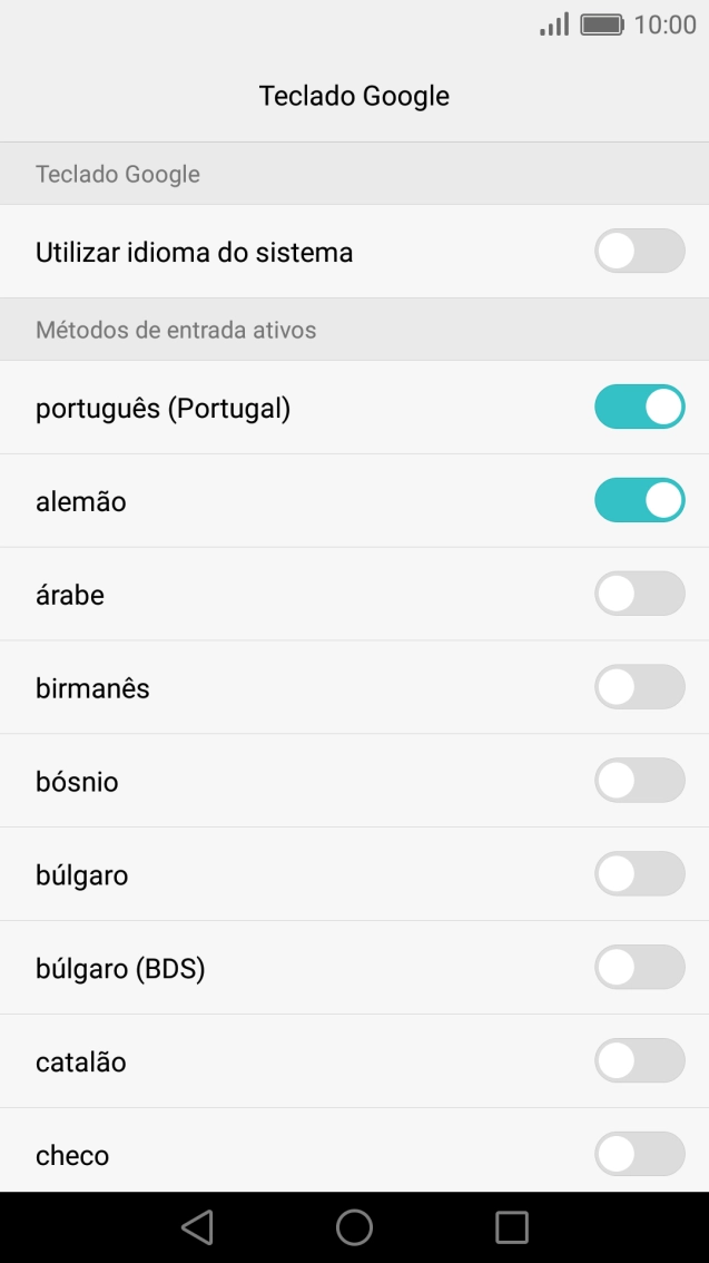 Prima a tecla de retrocesso.