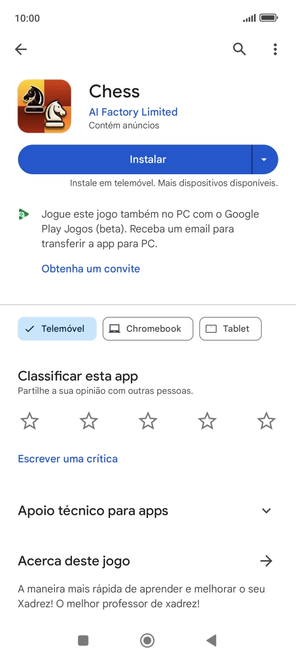 Prima a tecla de início para terminar e voltar ao ecrã inicial.