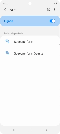 Prima o ícone de menu.