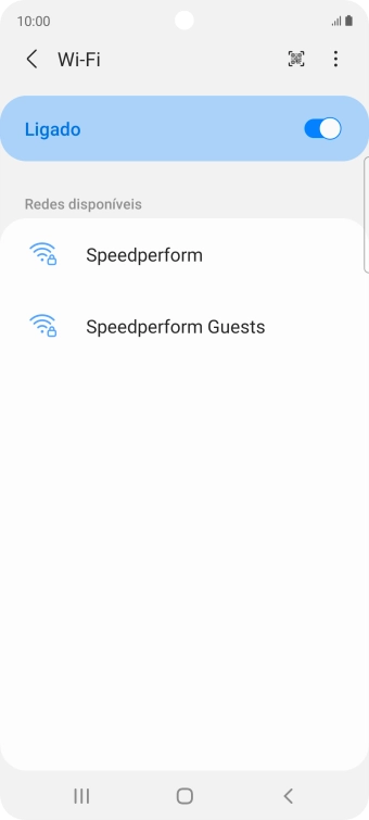 Prima o ícone de menu.