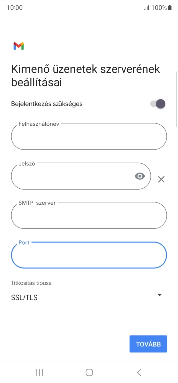Válaszd a TOVÁBB lehetőséget.