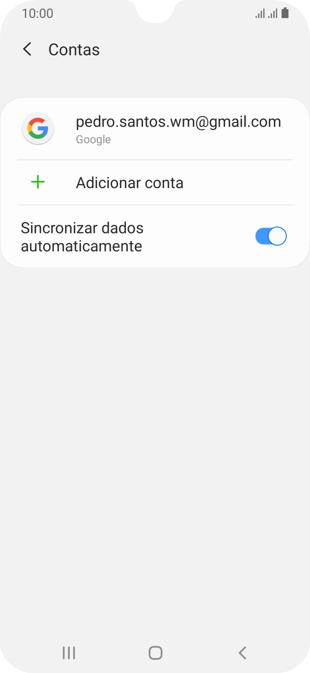 Prima Adicionar conta.