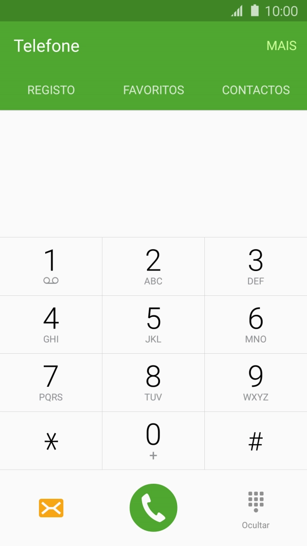 Prima a tecla de início para terminar e voltar ao ecrã inicial.