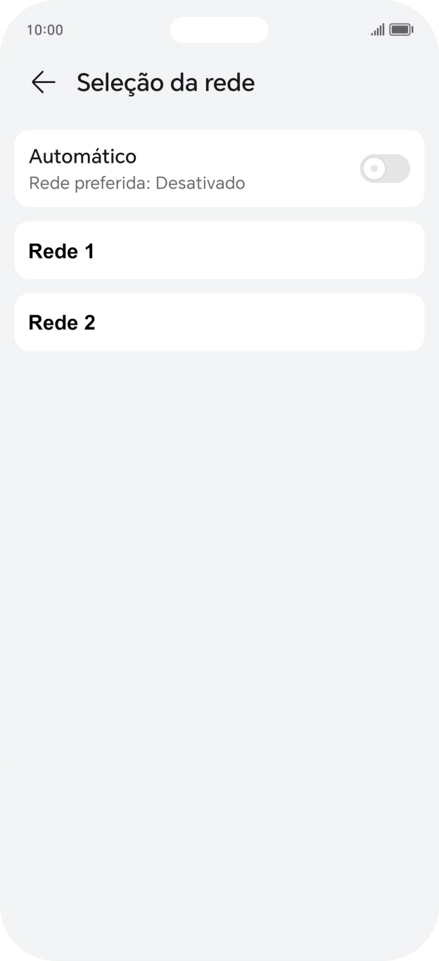 Prima a rede pretendida.