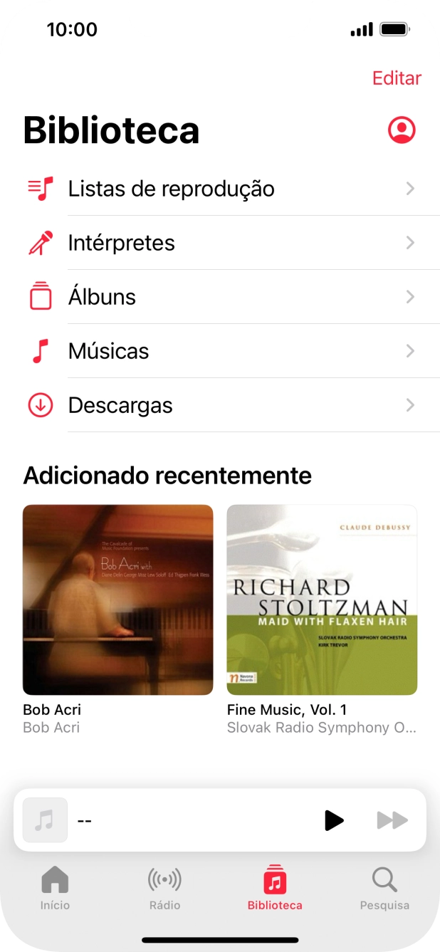 Prima Listas de reprodução.