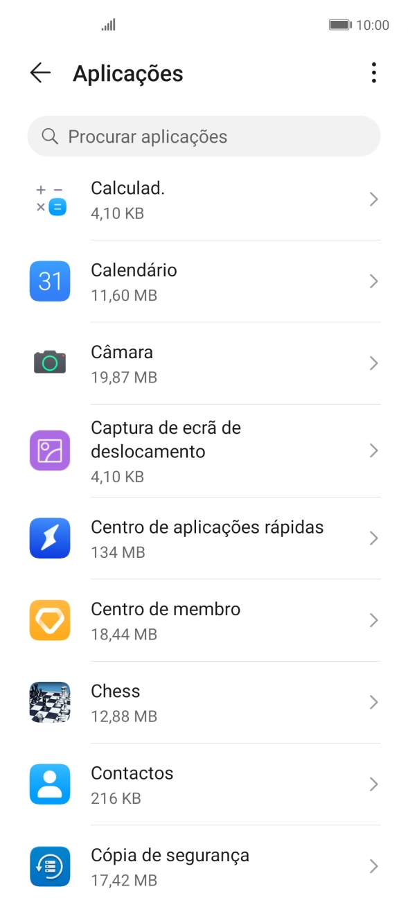 Prima a app pretendida.