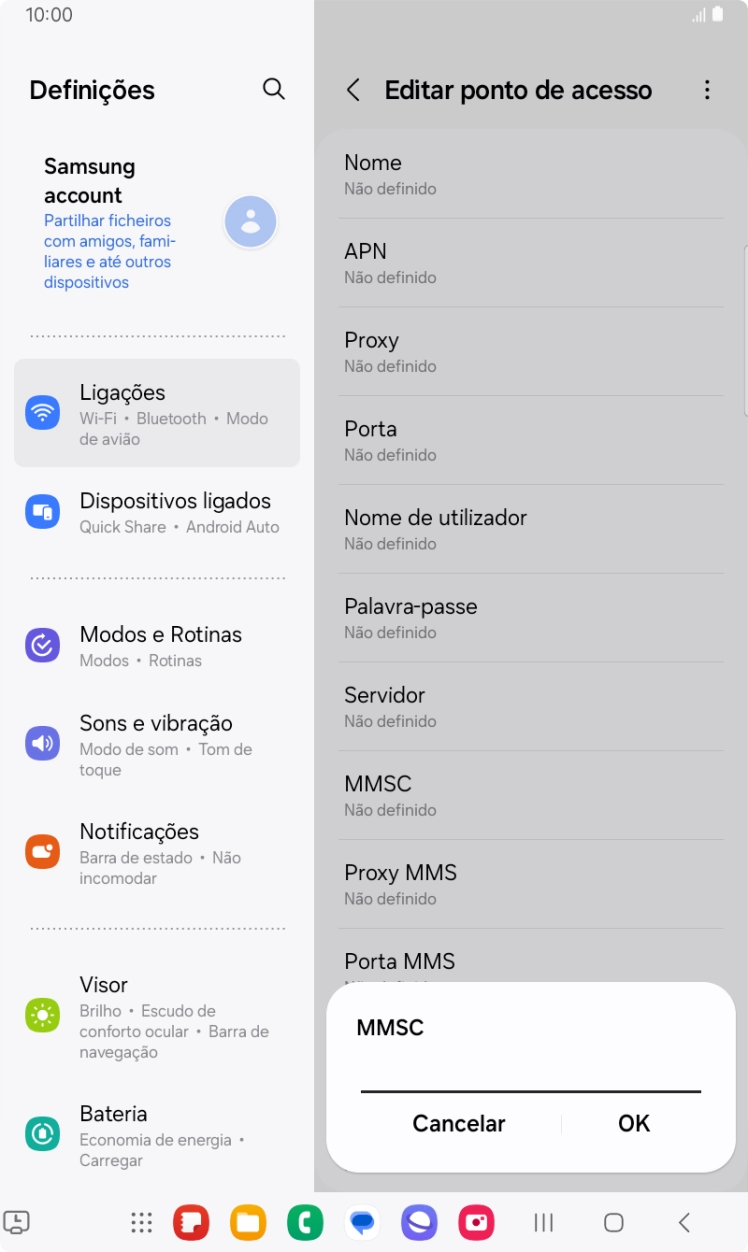 Introduza http://mms.vodafone.pt/servlets/mms e prima OK.