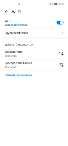 Válaszd ki a kívánt Wi-Fi hálózatot.