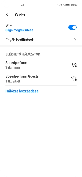 Válaszd ki a kívánt Wi-Fi hálózatot.