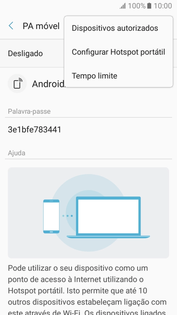 Prima Configurar Hotspot portátil.