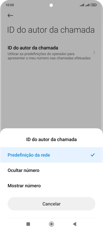 Prima Mostrar número para ativar a visualização do seu número.