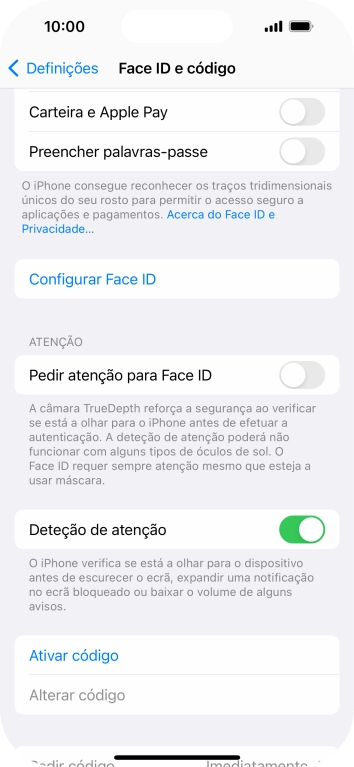 Prima Configurar Face ID.