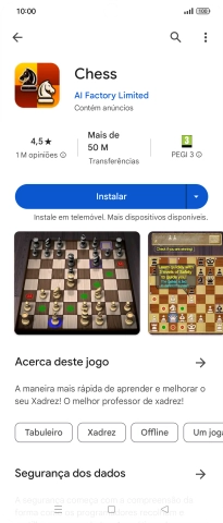Prima Instalar e siga as indicações no ecrã para instalar a app.
