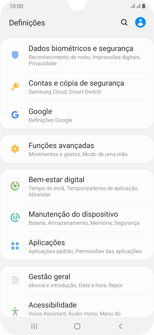 Prima Contas e cópia de segurança.