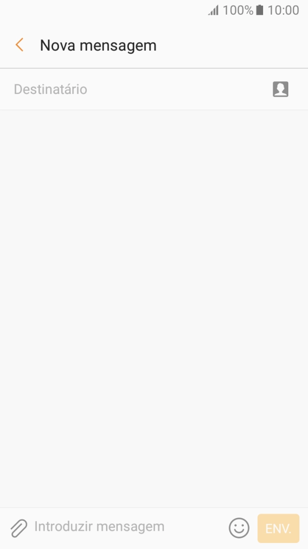 Prima a caixa de pesquisa e introduza as primeiras letras do nome do destinatário.