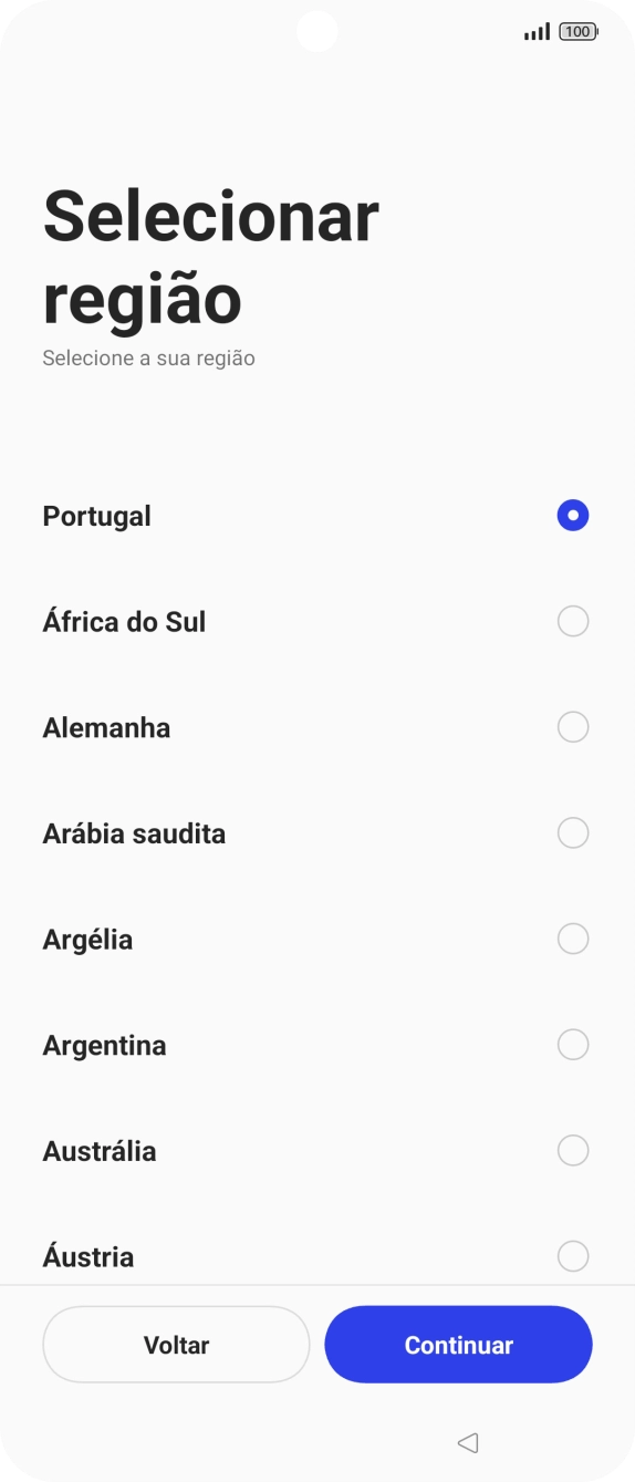 Prima o país pretendido.