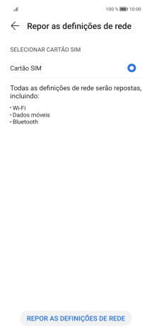 Prima REPOR AS DEFINIÇÕES DE REDE.