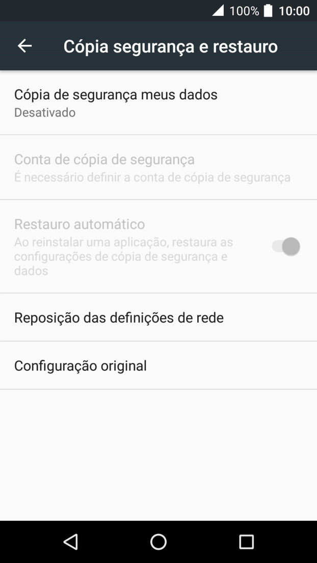 Prima Configuração original.