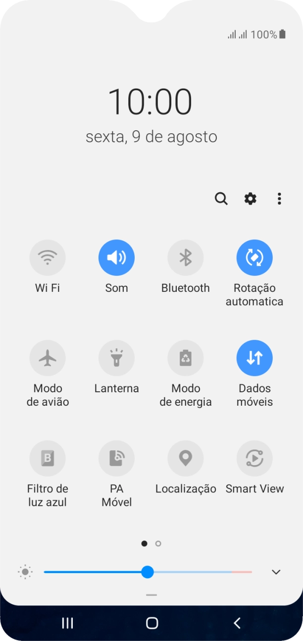 Prima o ícone de definições.