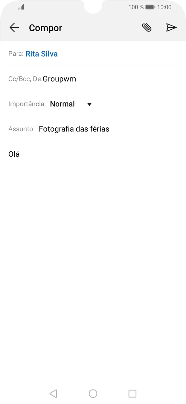 Prima o ícone de anexo.