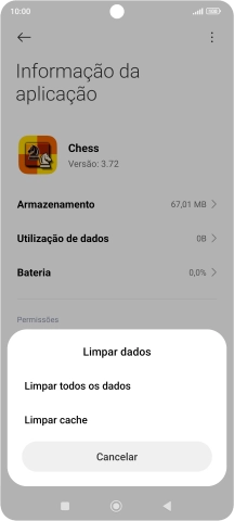 Prima Limpar cache.