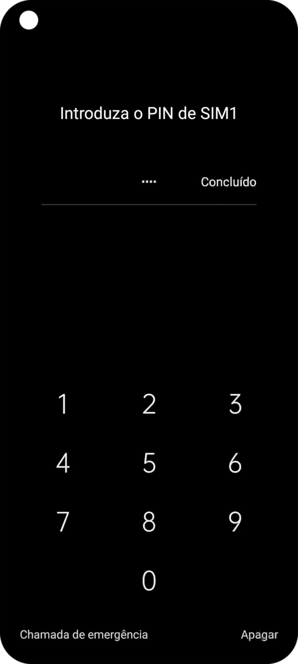 Se solicitado, deve introduzir o código PIN e premir Concluir.