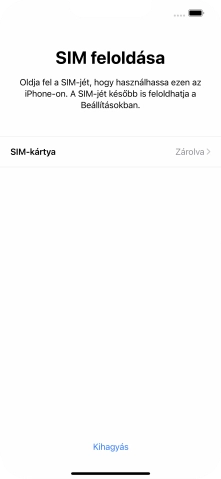 Válaszd a SIM-kártya lehetőséget.