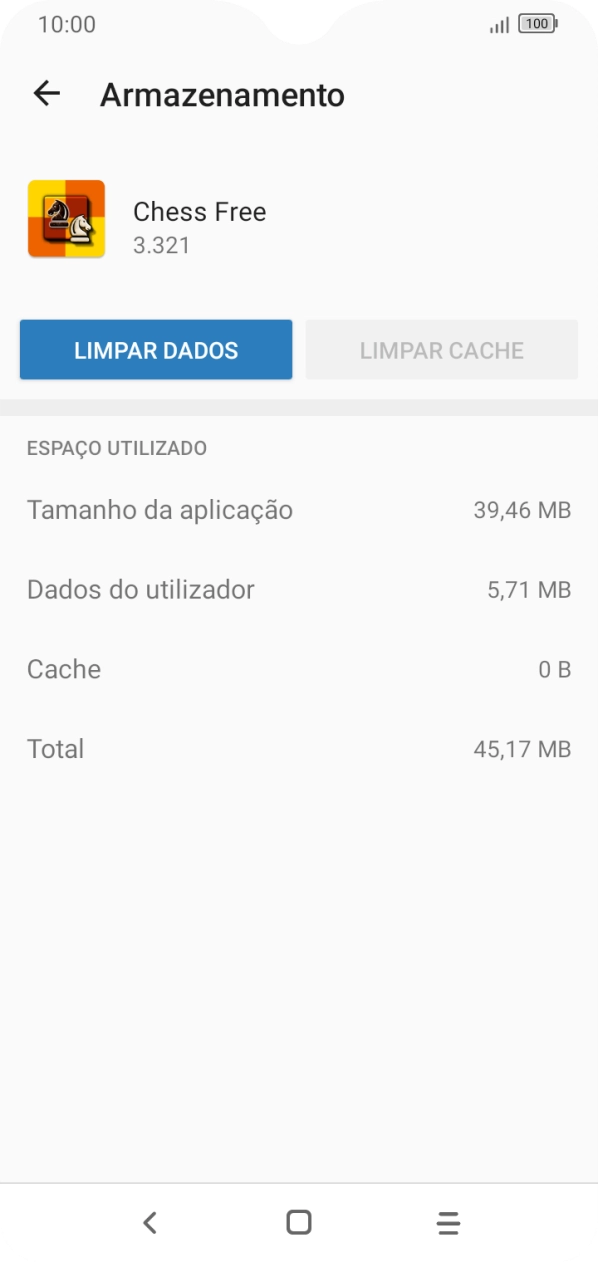 Prima a tecla de início para terminar e voltar ao ecrã inicial.