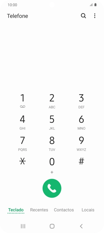 Prima o ícone de menu.