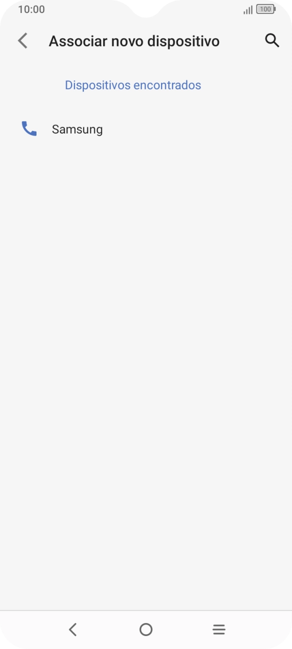 Prima o dispositivo Bluetooth pretendido e siga as indicações no ecrã para emparelhar o dispositivo pretendido com o telefone.