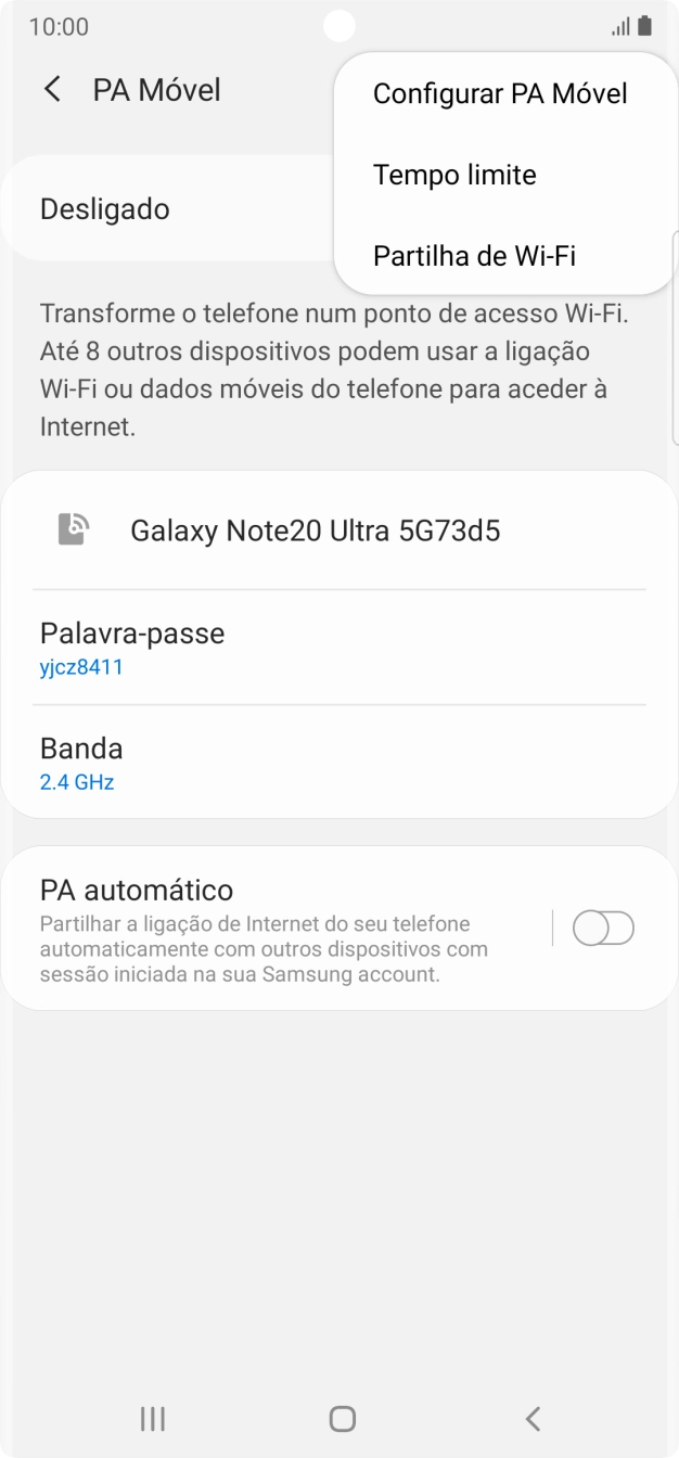 Prima Configurar PA Móvel.
