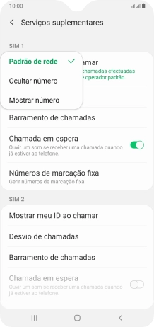 Prima Mostrar número para ativar a visualização do seu número.