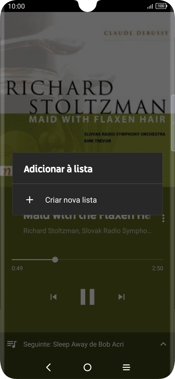 Prima Criar nova lista.