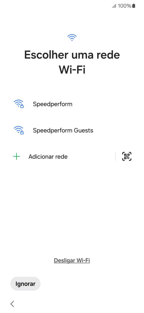Prima a rede Wi-Fi pretendida.