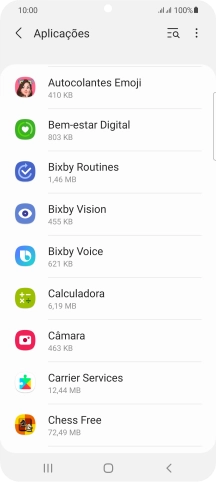 Prima a app pretendida.