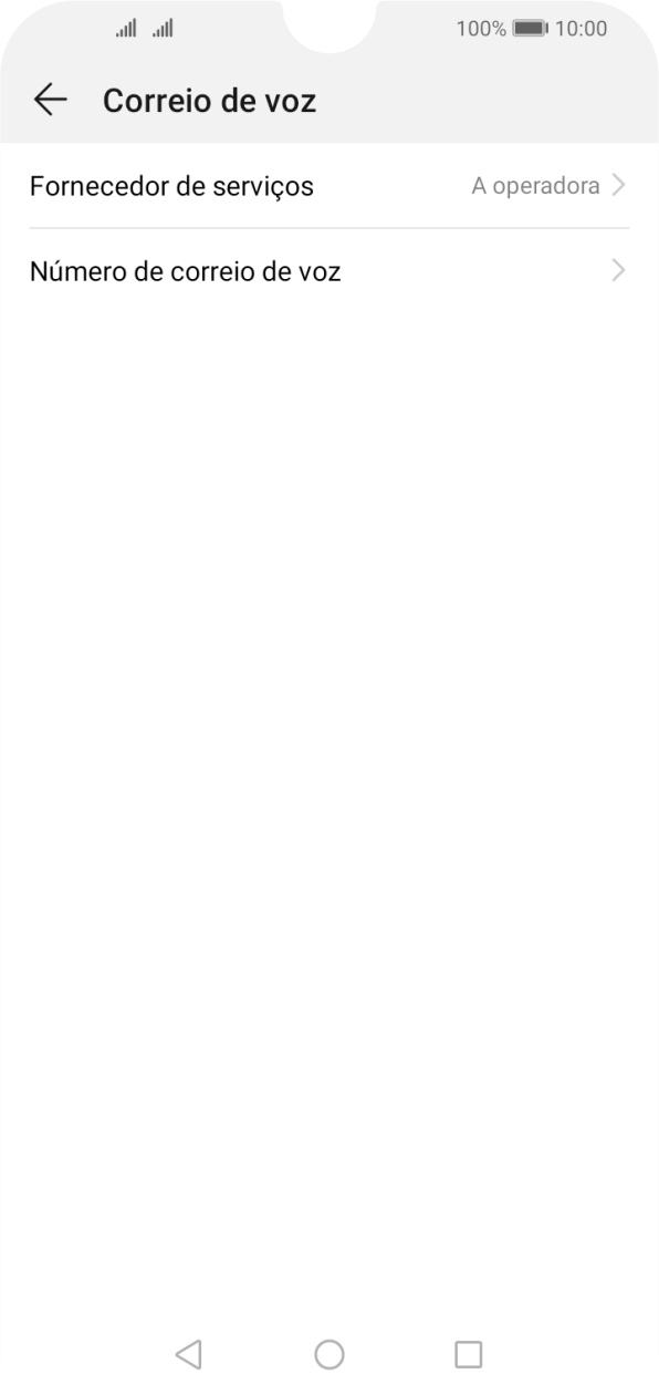 Prima Número de correio de voz.