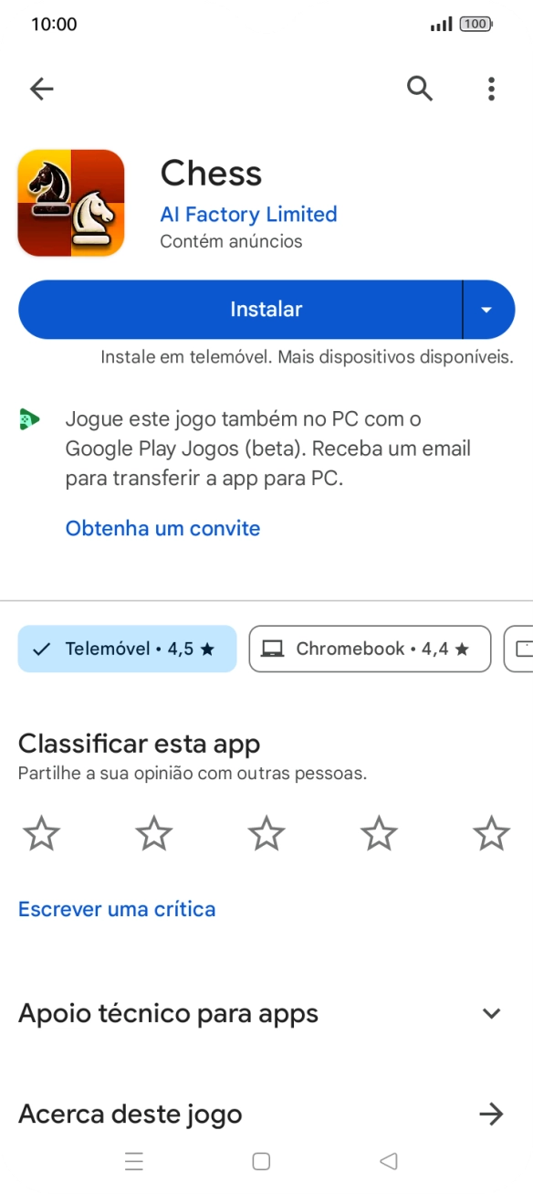 Prima a tecla de início para terminar e voltar ao ecrã inicial.