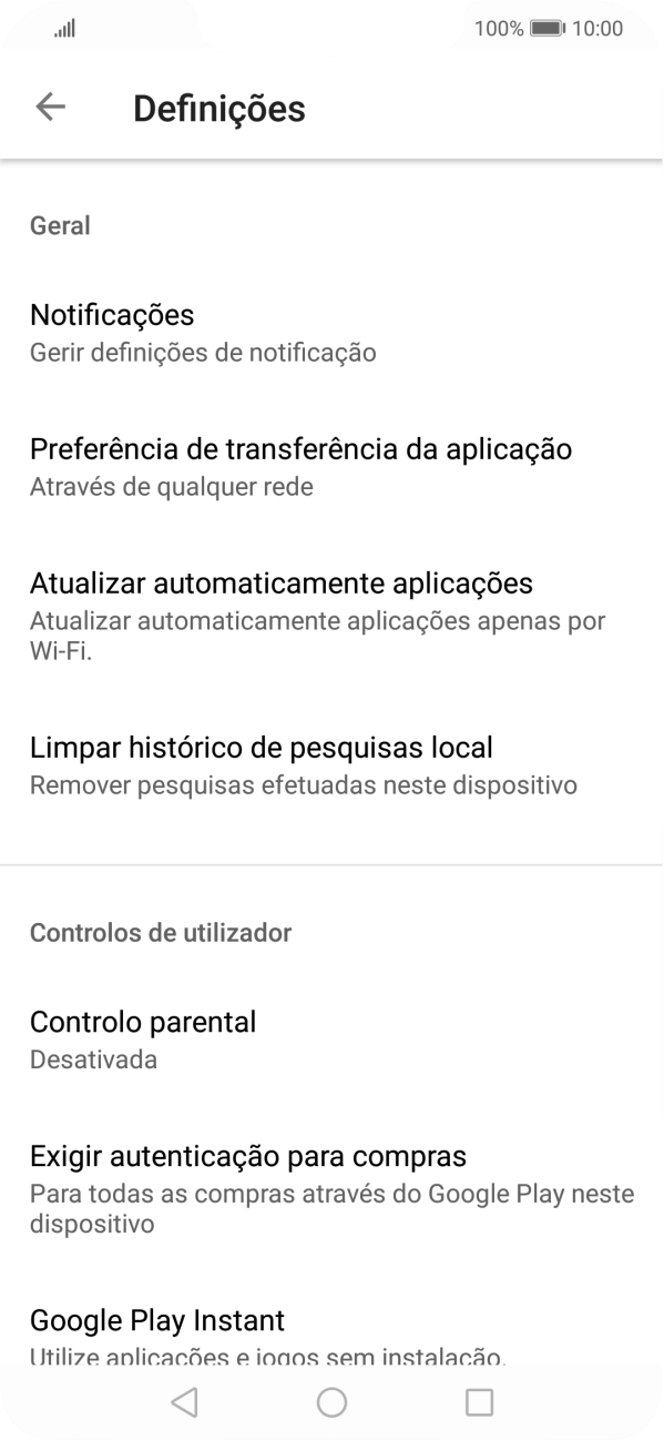 Prima Atualizar automaticamente aplicações.