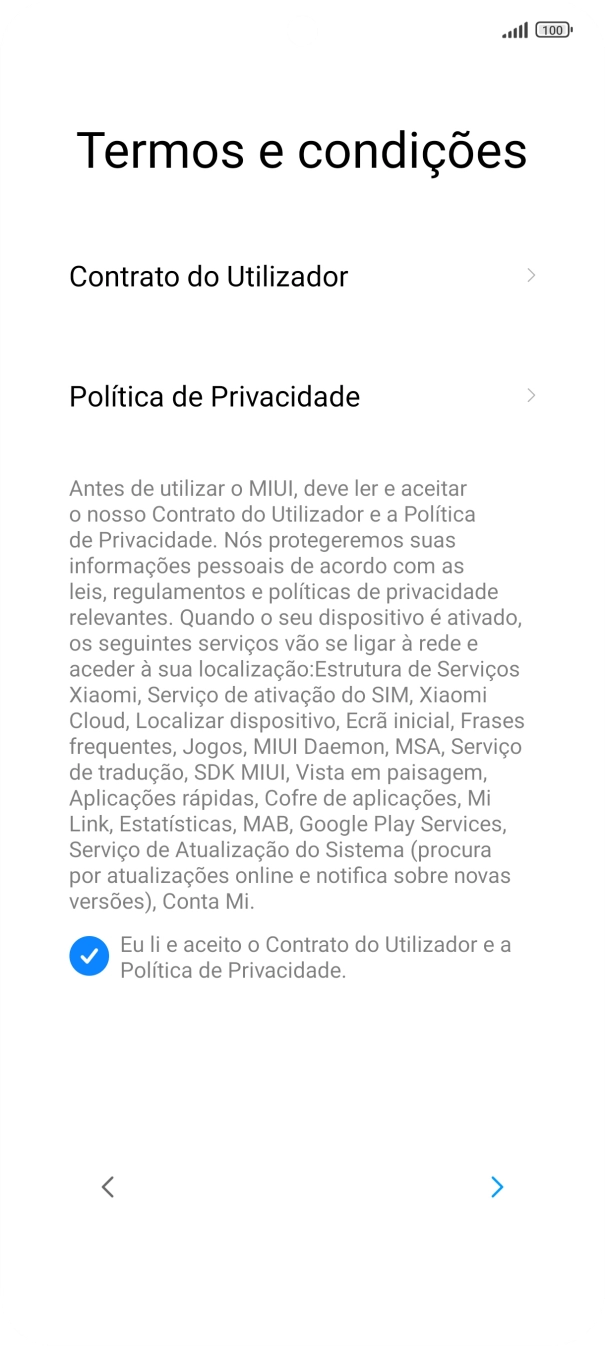 Prima a seta para a direita.