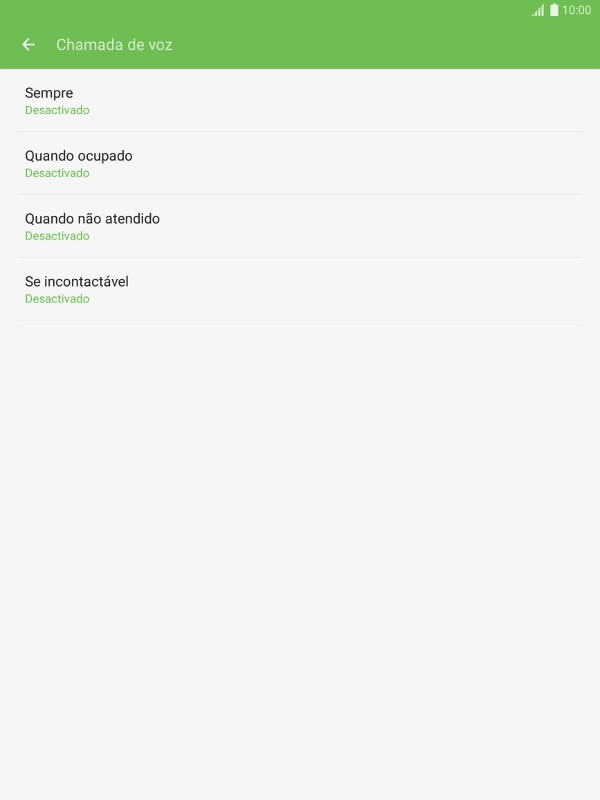 Prima a tecla de início para terminar e voltar ao ecrã inicial.