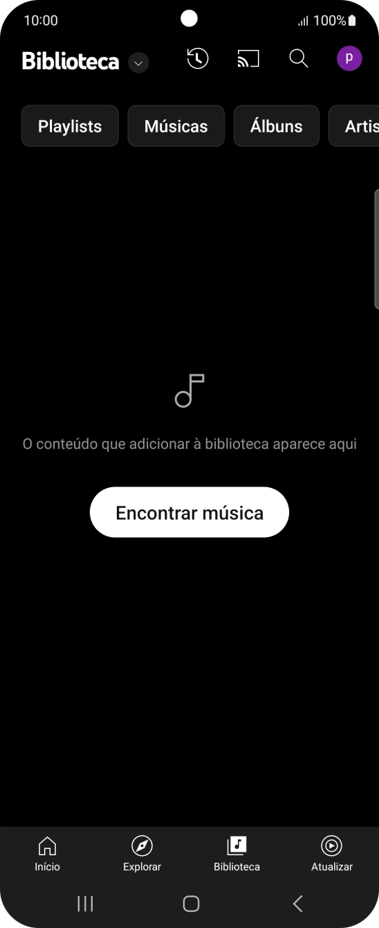 Prima a lista suspensa.
