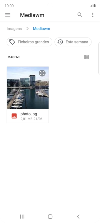 Prima o ficheiro pretendido.