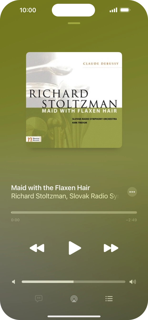 Prima a seta para a direita para ir para o ficheiro de música seguinte.