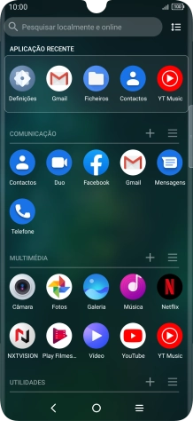 Prima Galeria e vá até à pasta pretendida.