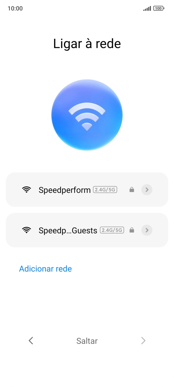 Prima a rede Wi-Fi pretendida.