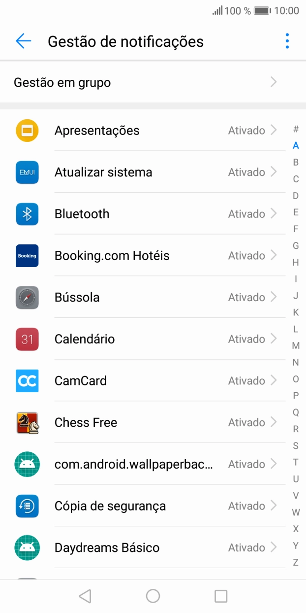 Prima a app pretendida.