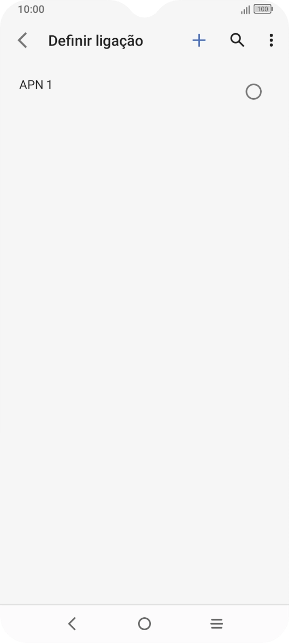 Prima o ícone de nova ligação de dados.