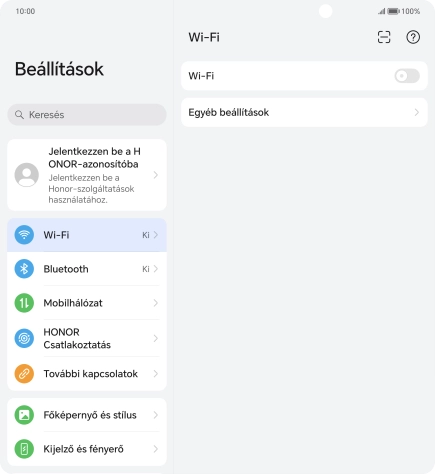 Válaszd a Mobilhálózat lehetőséget.