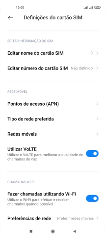 Prima Tipo de rede preferida.