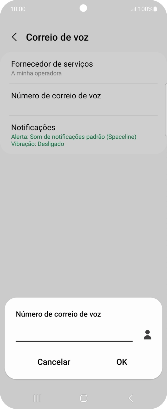 Introduza 123 e prima OK.